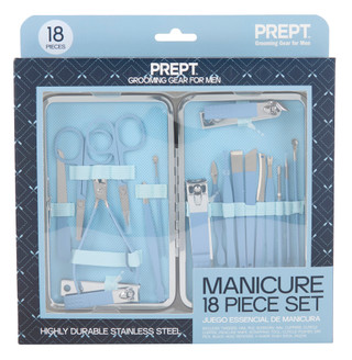 Thumbnail 1: Prept 18‑Piece Coastal Blue Manicure & Grooming Set 