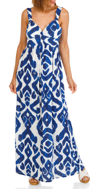 Thumbnail 1: HARLOW & ROSE Women's Sleeveless Tile Print Maxi Dress 