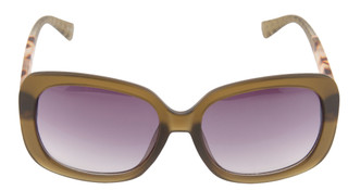 Thumbnail 2: Tahari Round Tortoise Print Sunglasses 