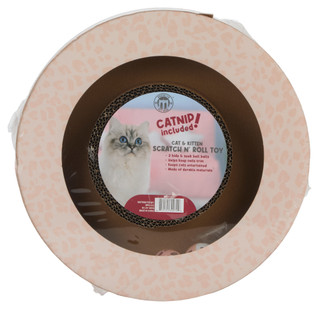 Thumbnail 1: Brooklyn Pet Gear Cat & Kitten Scratch n' Roll Toy w/ 2 Bell Balls 