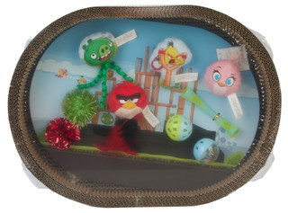 Thumbnail 1: Angry Birds 10 Pc Cat Scratcher Bed & Toys Set 