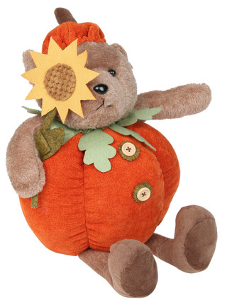 Thumbnail 1: Autumn Grove 20 in Plush Teddy Bear Pumpkin Harvest Decor 