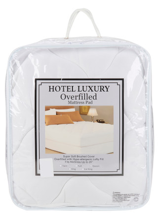Thumbnail 1: Hotel Luxury Queen Size Overfilled Mattress Pad 