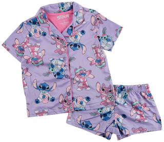 Thumbnail 1: STITCH Little Girl's 2 Pc Stitch Graphic Sleep Set 