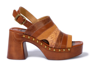 Thumbnail 4: FRYE & CO Womens Wylie Patchwork Heeled Sandals 