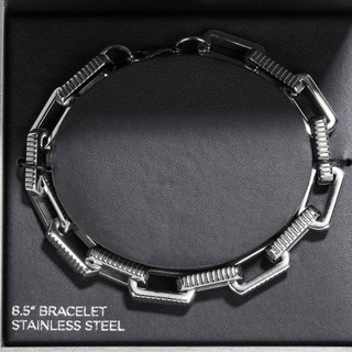 Thumbnail 2: AMERICAN EXCHANGE Men's 8.5 in Stainless Steel Bracelet 