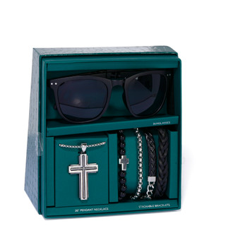 Thumbnail 3: AMERICAN EXCHANGE Men's Necklace, Bracelet & Sunglasses Gift Set 