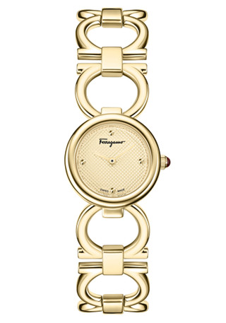 Thumbnail 1: FERRAGAMO Deisgner 22.5MM Gold DIal Watch 