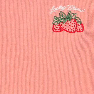 Thumbnail 3: Lucky Brand Big Girl's Short Sleeve Ribbed Embroidered Tee 