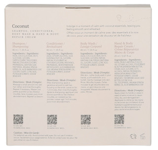 Thumbnail 2: SCENTUALS 4‑Piece Coconut Travel Bath & Body Set - 40 ml Each 