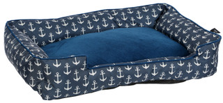 Thumbnail 1: PET POSSE 28x20 Anchor Print Pet Cuddler Bed 