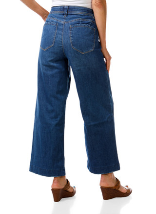 Thumbnail 2: Democracy Women's 5 Pocket Comfort Waist Wide Leg Jeans 