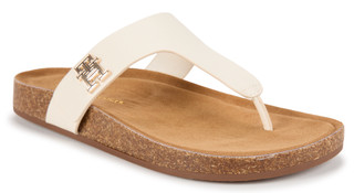 Thumbnail 1: Tommy Hilfiger Womens Tobeach T-Strap Flat Footbed Sandals 