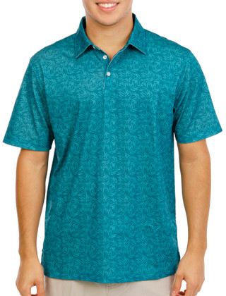 Thumbnail 1: Southern Palms Men's Short Sleeve Printed Polo 