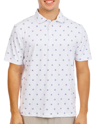 Thumbnail 1: Kenneth Cole Men's Short Sleeve Printed Golf Polo 