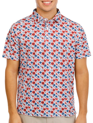 Thumbnail 1: Kenneth Cole Men's Short Sleeve Printed Golf Polo 