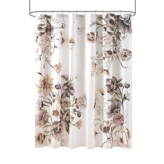 Thumbnail 2: Madison Park Cassandra Printed Cotton Shower Curtain 