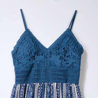 Thumbnail 3: Derek Heart Juniors Crochet Bust Maxi Dress 
