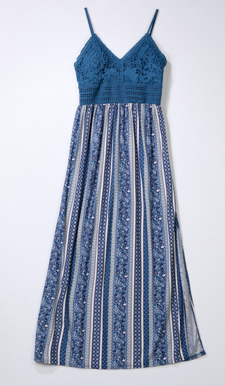 Thumbnail 1: Derek Heart Juniors Crochet Bust Maxi Dress 