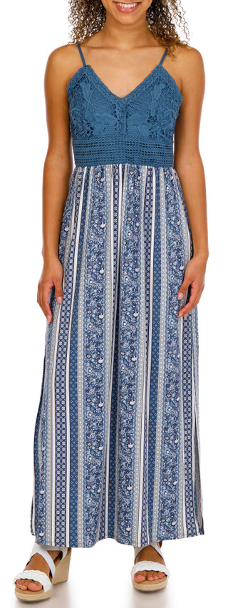 Thumbnail 7: Derek Heart Juniors Crochet Bust Maxi Dress 