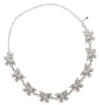 Thumbnail 1: True Love Accessories Women's Silver Butterfly Chain Belt 