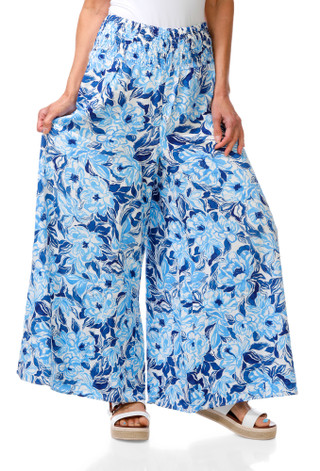 Thumbnail 2: Cece Women's Smocked Wide Leg Flowy Pants 