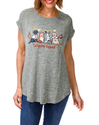 Thumbnail 1: Tru Self Women's Tailgate Squad Applique Top 