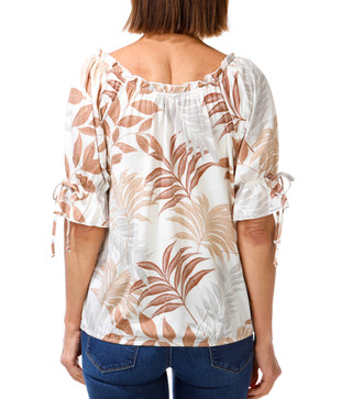 Thumbnail 2: PerSeption Women's Botanical Print Top 