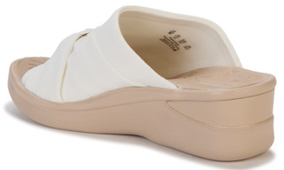 Thumbnail 3: Bzees by Lifestride Women's Serenade White Scrunch Wedge Sandals 