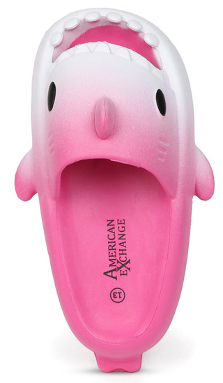 Thumbnail 4: AMERICAN EXCHANGE Girls Shark Slide Sandals 