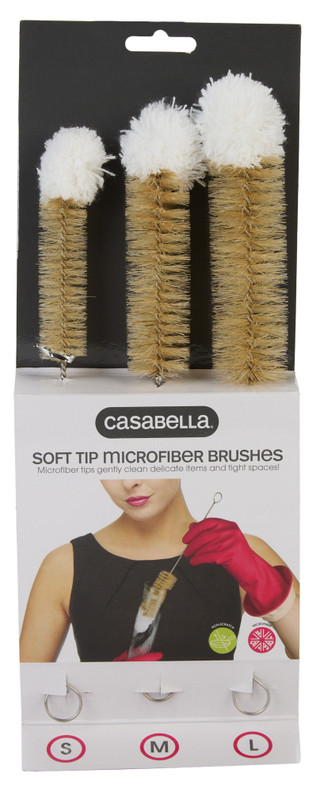 Thumbnail 1: Casabella 3 Pk Soft Tip Microfiber Brush Set 