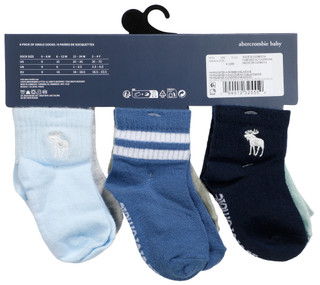 Thumbnail 3: Abercrombie Baby Boy's 6 Pk Ankle Socks 