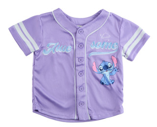 Thumbnail 1: STITCH Little Girl's Short Sleeve Awesome Baseball Jersey 