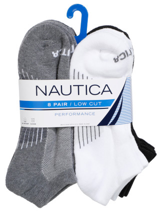 Thumbnail 1: Nautica Men's 8 Pk Lowcut Athletic Socks 