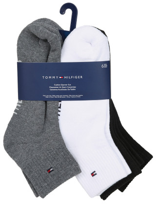 Thumbnail 1: Tommy Hilfiger Men's 6 Pk Cushioned Quarter Crew Socks 