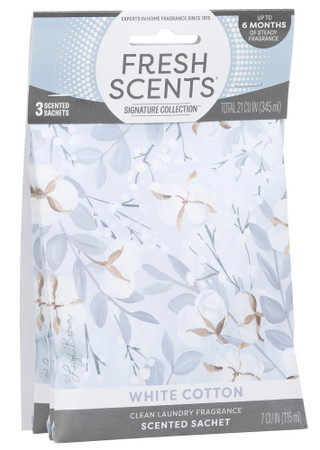 Thumbnail 1: FRESH SCENTS 3 Pk White Cotton Scent Satchets 