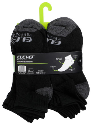 Thumbnail 2: Elev8 Boy's 20 Pk Quarter Sport Socks 
