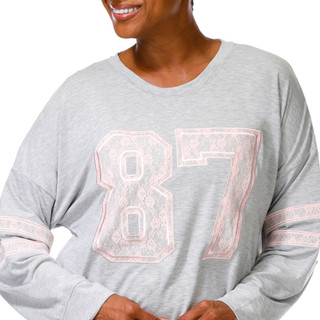 Thumbnail 2: Magical Season Women's Plus Long Sleeve Lace 87 Top 