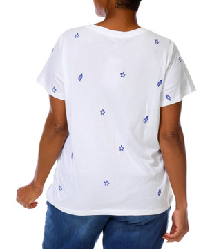 Thumbnail 3: Philosophy Women's Plus Embroidered Shells Short Sleeve Tee 