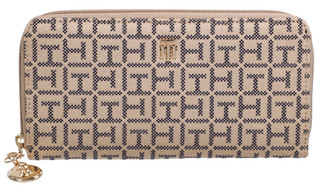 Thumbnail 1: Tommy Hilfiger Monogram Zip Around Wallet with Logo Charm 