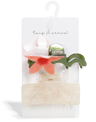 Thumbnail 1: TWIG & ARROW 2 Pk Hair Claw Clips Set 