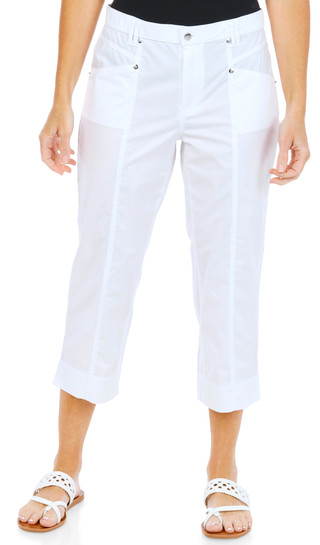 Thumbnail 1: Coral Bay Women's Stretch Poplin Capris 