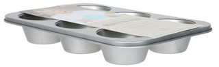 Thumbnail 2: Martha Stewart 6 Cup Nonstick Steel Muffin Pan 