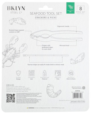 Thumbnail 2: Bklyn Steel Co. 8 Pc Seafood Tool Set 