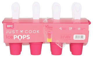 Thumbnail 2: Home Worldwide 8 Pc Silicone Ice Pop with Drip Tray 