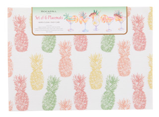 Thumbnail 2: Rockhill Home 6 Pk Pineapple Frenzy Placemats 
