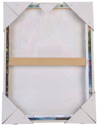 Thumbnail 4: 24x18 Textured Flamingo Framed Canvas 