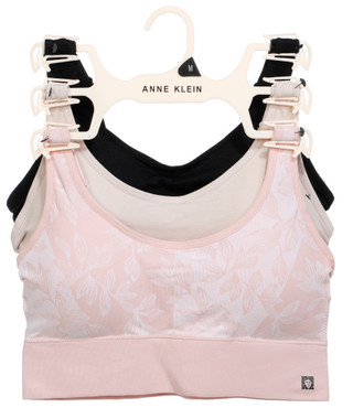 Thumbnail 1: ANNE KLEIN Women's 3 Pk Ribbed Comfort Bras 
