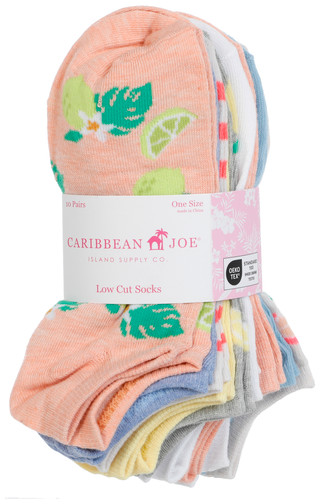 Thumbnail 1: Caribbean Joe Women's 10 Pk Low Cut Socks 