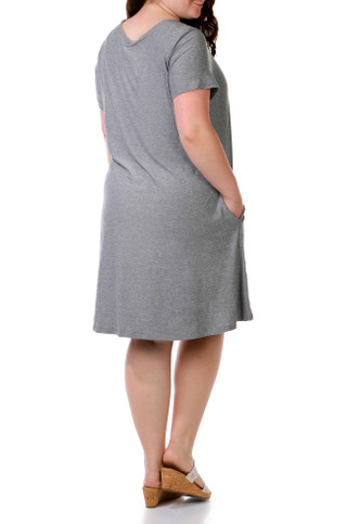 Thumbnail 2: HARLOW & ROSE Plus Short Sleeve Swing Dress 